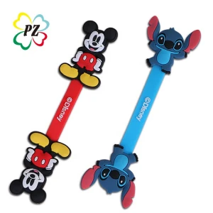 Custom newest gifts PVC Mickey earphone cable winder
