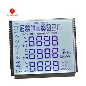 Custom oem energy smart digital electric power meter lcd display monochrome 7 segment rohs lcd modules