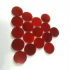 Custom round flat dark red agate stone for DIY jewelry
