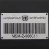 Custom Silver Barcode Metal Name Plates Serial Bar Code Number Nameplate