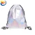 Import Custom silver color women girls drawstring backpack Holographic Laser PU drawstring backpack bag Wholesale promotion from China