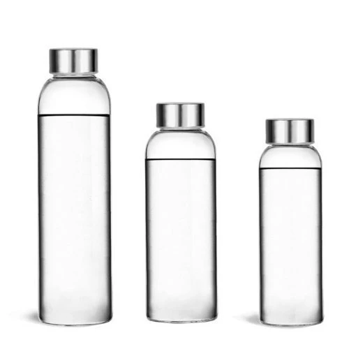 Custom Wholesale High Quality 300ml 400ml 550ml Portable BPA Free Glass Bottle Water