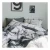 Import Customised 4 Pcs Printed 100% Cotton Quilt Bed Set, Fashion Gray Summer Sheets Bedding Set/ from China