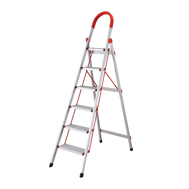 Customize Color Foldable Ladder 6 Step Aluminum Folding Straight Ladder