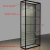 Customized aluminium glass display showcase/Titanium alloy showcase/ Glass display showcase