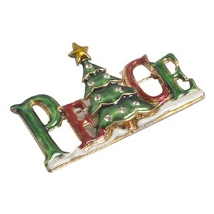 Customized Celebrate Christmas  Decoration Diamond Brooch