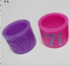 Customized Flexible Silicone Rubber finger Ring with alphabet