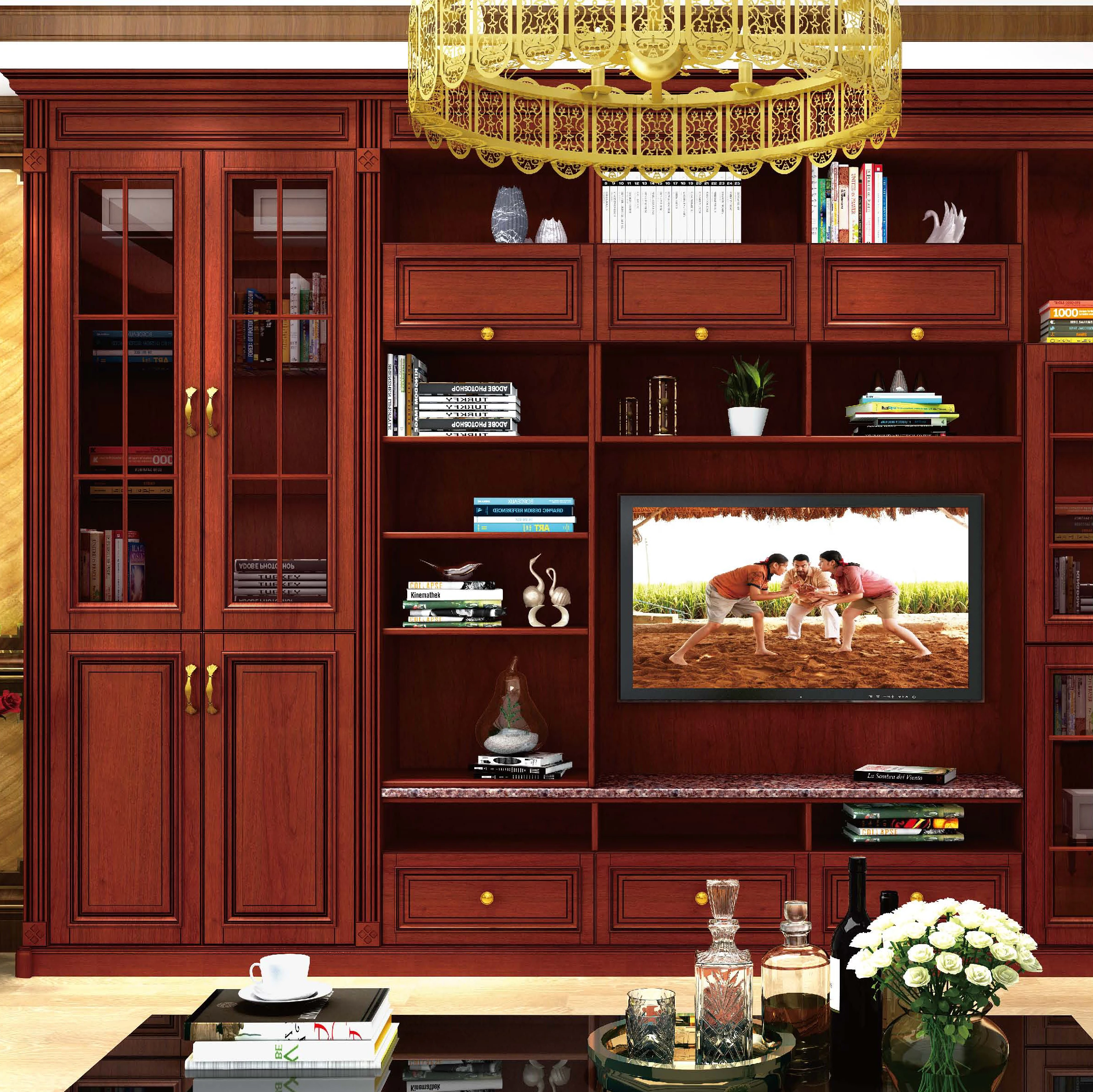 Customized home furniture wooden antique liquor wine cabinet  for storage