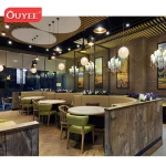 Customized Luxury Restaurant Antique Coffee Shop Decor Design Coffee Chair Cafe Table And Chair Coffee Shop Equipment