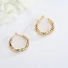 Customized Personalized Copper Gold Plated Earrings Circle Statement Stud Earring For Women