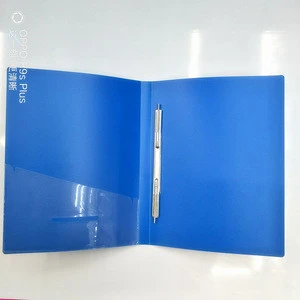 customized PP A4 size file folder with metal clip for office