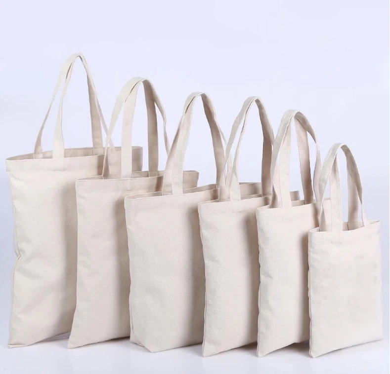 Customized Shopping Bag Reusable 100% Cotton Canvas Tote Bag