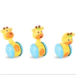 Cute Babies Toys Deer Educational Gliding Tumbler Bell Sale Silicone Baby Toy