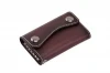 Darhope lim Vegetable Tanned Leather Key Holder Wallet with 6 Hooks Genuine Leather Key Cases