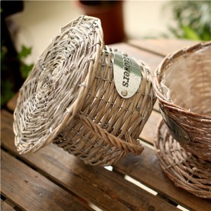 decorative garden handmade wicker basket flower pot