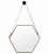 Import Decorative hexagon hanging design wall mounted mirror with leather strap from China