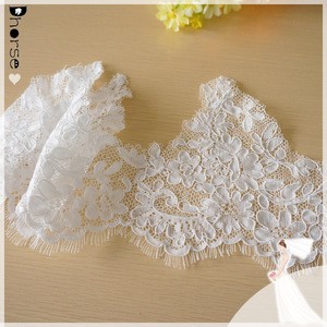 Delicate Fashionable bridal Jacquard Chemical Lace trim for bridal veils