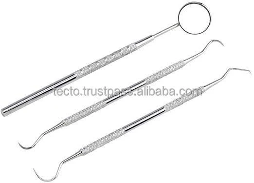 Dental Hygiene Kit Scraper Scaling Instruments Toothpick &amp; Oral Mouth Mirror Dental Instruments With Dental Tweezers