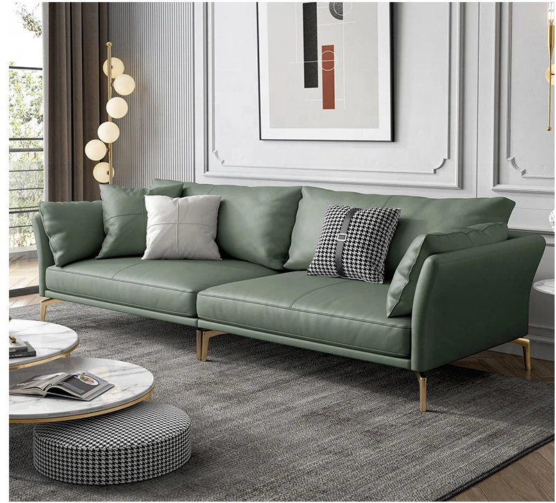 Dermal sofa combination of contemporary and contracted sitting room light small family luxury leather sofa manufacturer to custo