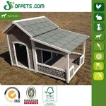 DFPets DFD3018 Easy Assembly Wooden Dog Kennel With Veranda