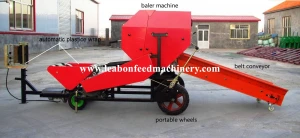 Diesel Engine Packing Rice Straw Corn Silage Grass Wrapper Round Roll Hay Baler Machine