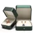 Import DIGU Dark Green Necklace Jewellery Box Custom Luxury leather Ring Packaging Gift Jewelry Box from China