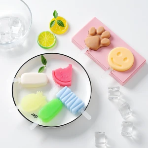 DIY BPA Free Ice Pop Maker Moldes Para Helado Popsicle Mould Ice Cream Silicone Mold with Lid