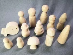 DIY wooden craft gifts miniature wood doll