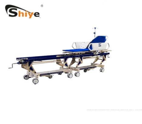 DJ-510  stainless steel Hospital manual lifting emergency stretcher bed ambulance stretcher