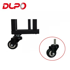 Dlpo 2 Inch Heavy Duty Universal Swivel Plate Caster PU No Noise Castor Markless Wheels with Double Bearing and Lock