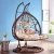 Import Double seat high quality swing chair outdoor egg hanging chair with cushion patio rattan basket chair with metal stand from China
