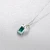 Import Drop Shipping Fashion charm jewelry 925 sterling silver necklace bagutte emerald gem stone pendant necklace for for women girls from China