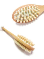 Dry Brushing Skin with messager bead and Boar Bristles