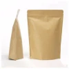 Dry food packaging bag resealable standup ziplock kraft paper bag