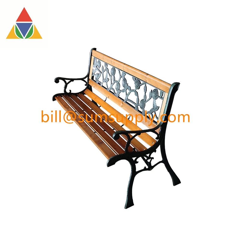 Durable Outdoor Metal Furniture Steel Frame Porch Garden Bench