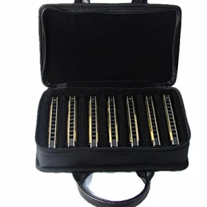 EASTTOP T10-7 professional harmonica 10 holes 7 key set mouth harp with canvas box