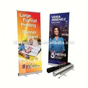 Easy Up And Folding Roll Up Horizontal Banner Stand Cheap Standard Size Of Roll Up Banner