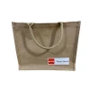 eco friendly tote canvas big bag durable laminated jute bag shopping tote bags with custom logo