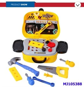 educational plastic kids toy mechanic tool box set for pretend play