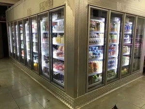 Efficient Glass Door Freezer Storage Cold Room For Frozen Food Cool Refrigeration