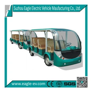 Electric tourist car, passengers amusement vehicle, EG6118TB+EG6118TB trailer