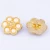 Import Elegant flower shape jewelry rhinestone decorative gold sewing button womens white pearl shank button from China