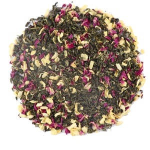 EU Standard High Quality Skin Whitening Sakura Blended Chinese Natural Healthy Slimming Green Tea Loose Leaf Tea Cup Tea