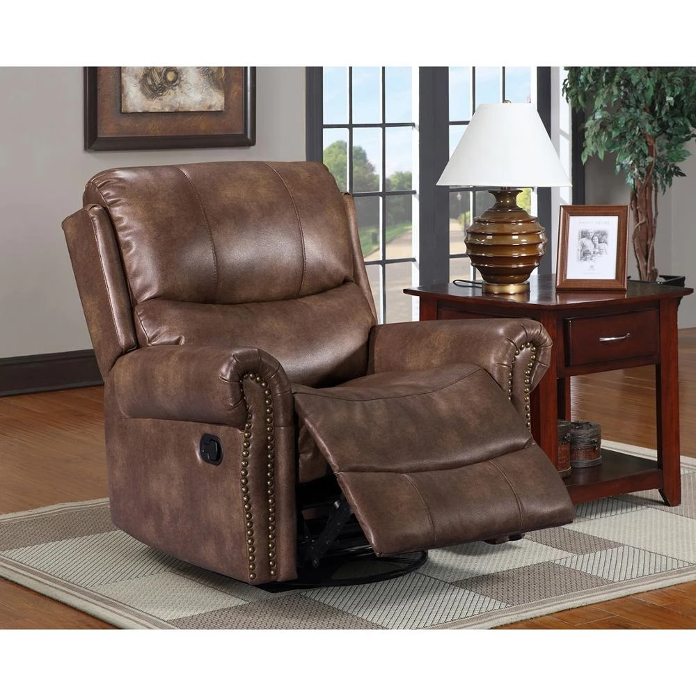 Europe style recliner living room sofa leather recliner sofa rocker recliner