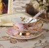 European bone china creative with spoon phnom penh afternoon ceramic coffee cup set tea cup saucer