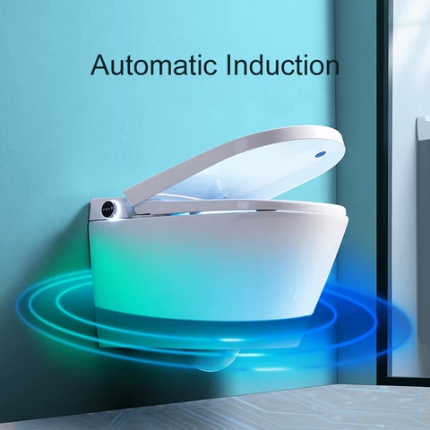 European standard wall mounted row p trap toilet and cistern bathroom white electric bidet wall hung smart toilet with tank