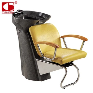 European style design stainless steel base material salon furniture shampoo chair
