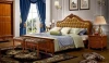 European style luxury walnut color bedroom set