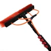 Extension telescopic solar panel cleaning brushes with aluminum extension pole long handle