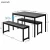 Import factory cheap Modern Studio Soho 3 pcs set kitchen dinning dinner table with 2 benches from China